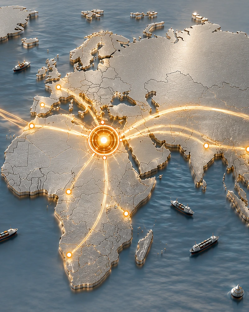 El Safwa Luminous Global Trade Corridor — Egypt Gateway and Golden Route Convergence